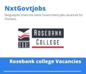 Rosebank College Business Management and Marketing Vacancies Apply now @rosebankcollege.co.za