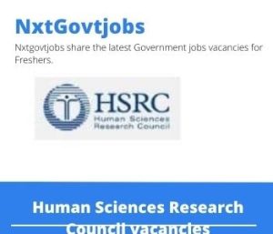 HSRC HTS Counsellors data collectors Vacancies in East London 2022