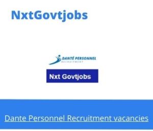 Dante Personnel Recruitment Facilities Supervisor Vacancies in Port Elizabeth – Deadline 15 June 2023