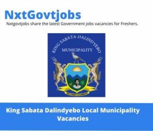 King Sabata Dalindyebo Municipality Senior Licensing Officer Vacancies in Mthatha 2023