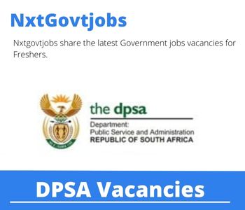 DPSA Maintenance Officer Vacancies in Port Elizabeth 2023